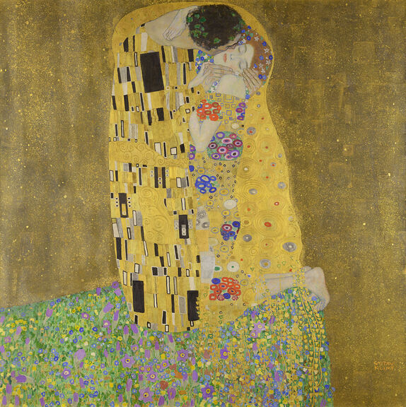 Gustav Klimt: Kysse, 1907-08.