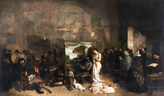Gustav Coubert: Malerens Atelier, 1855.