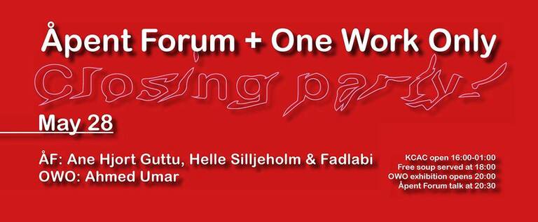 Åpent forum: Do We All Agree? + One Work Only: Ahmed Umar
