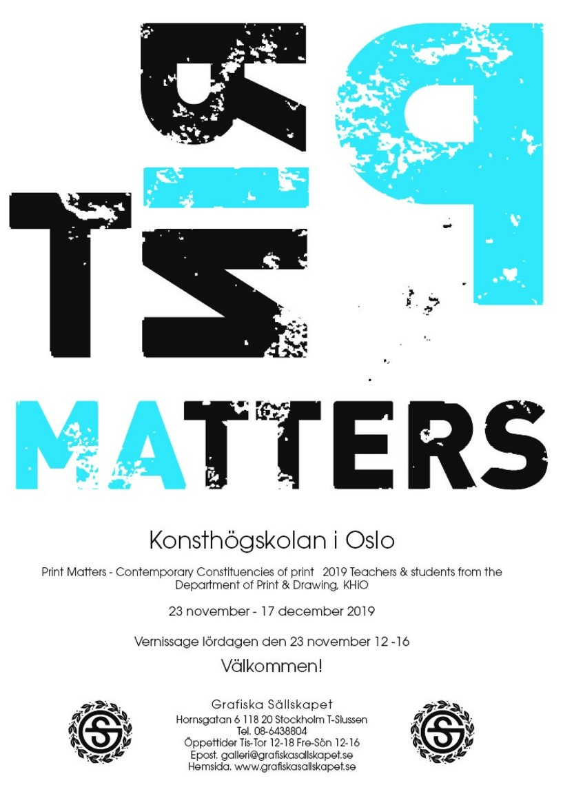 Print Matters – Contemporary Constituencies of print 2019, Stockholm