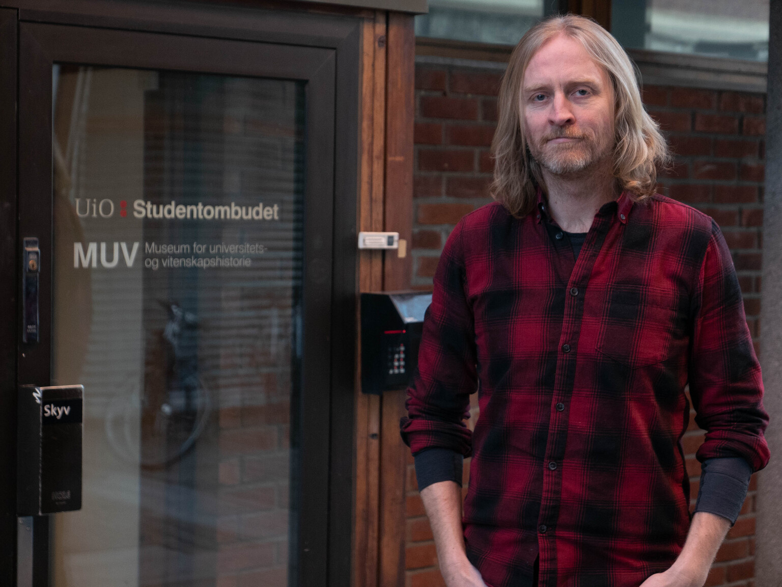 Studentombod Pål Gustavsen, ved kontoret på Blindern.