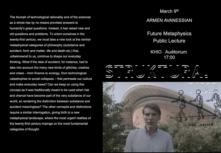 Public lecture: Armen Avanessian - Future Metaphysics