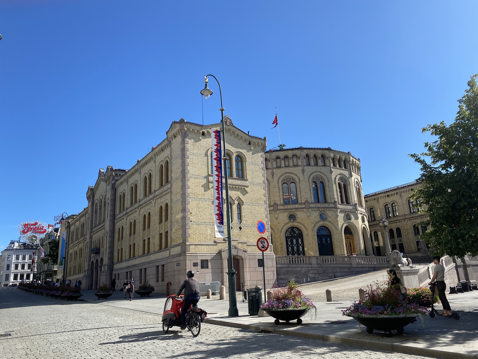 Art project at the top of Karl Johan street