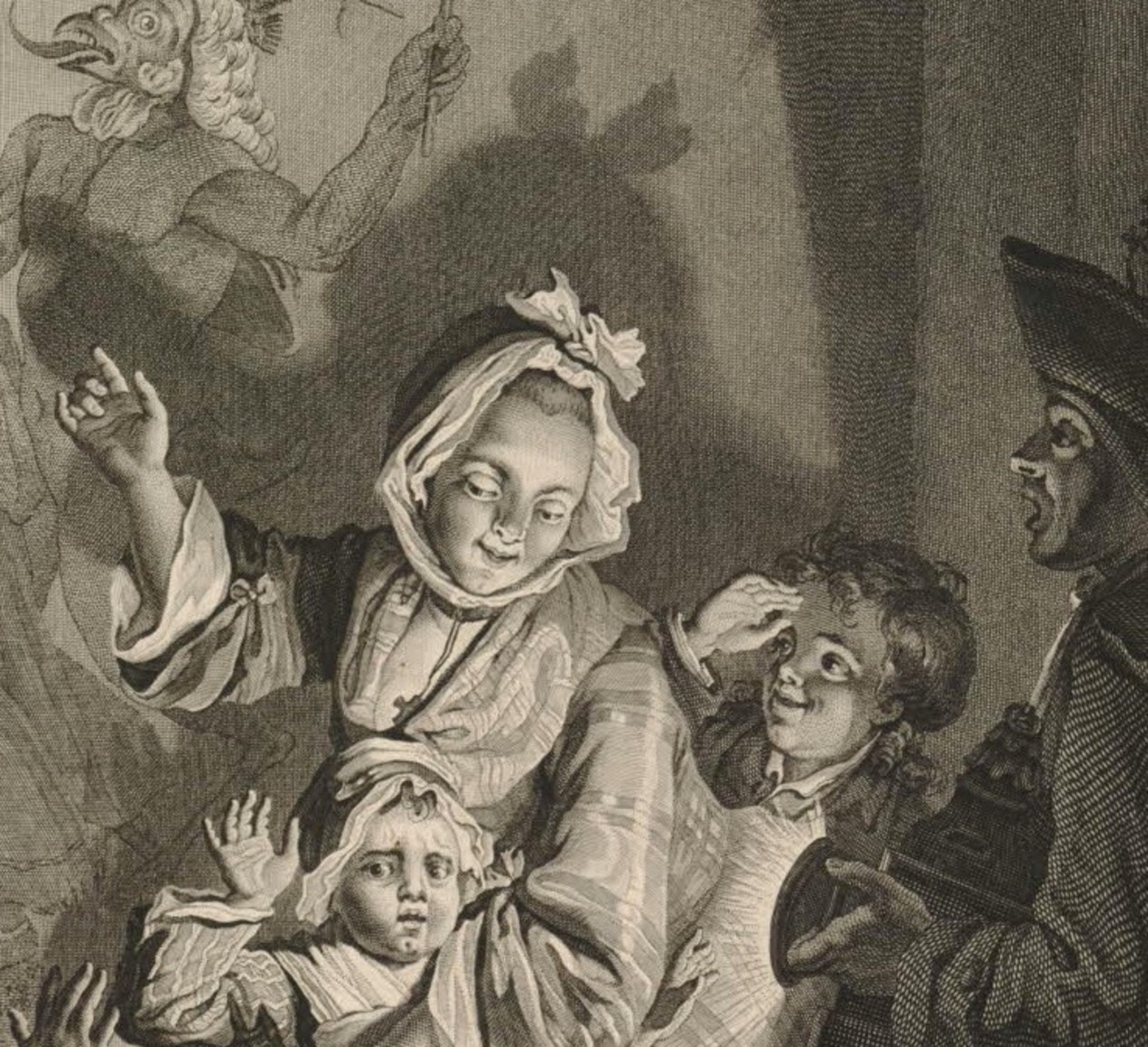 Image: Figure: Detail from La lanterne magique, engraving by Jean Ouvrier, ca. 1765-1767