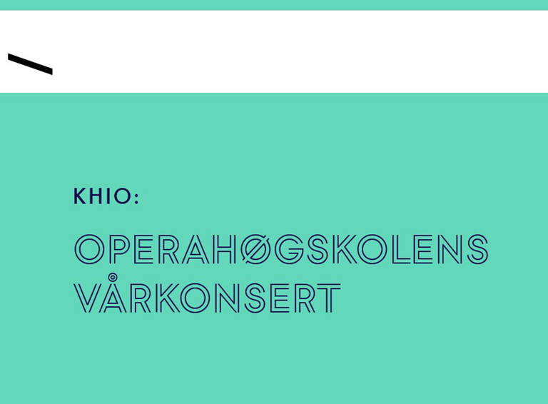 Operahøgskolens vårkonsert Operahøgskolens vårkonsert