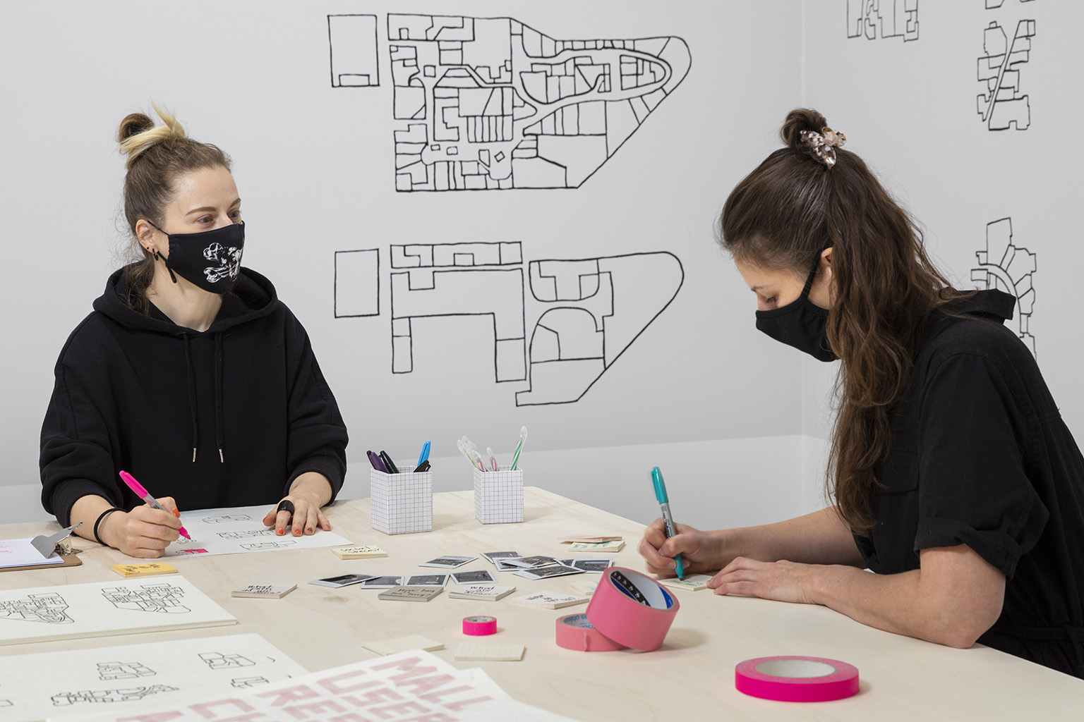 Lexie Owen, Mall Users Research Association (Platform 1), detail, 2021. NITJA 2021, Welcome to the Jungle*.Photo: Kunstdok/Tor Simen Ulstein.