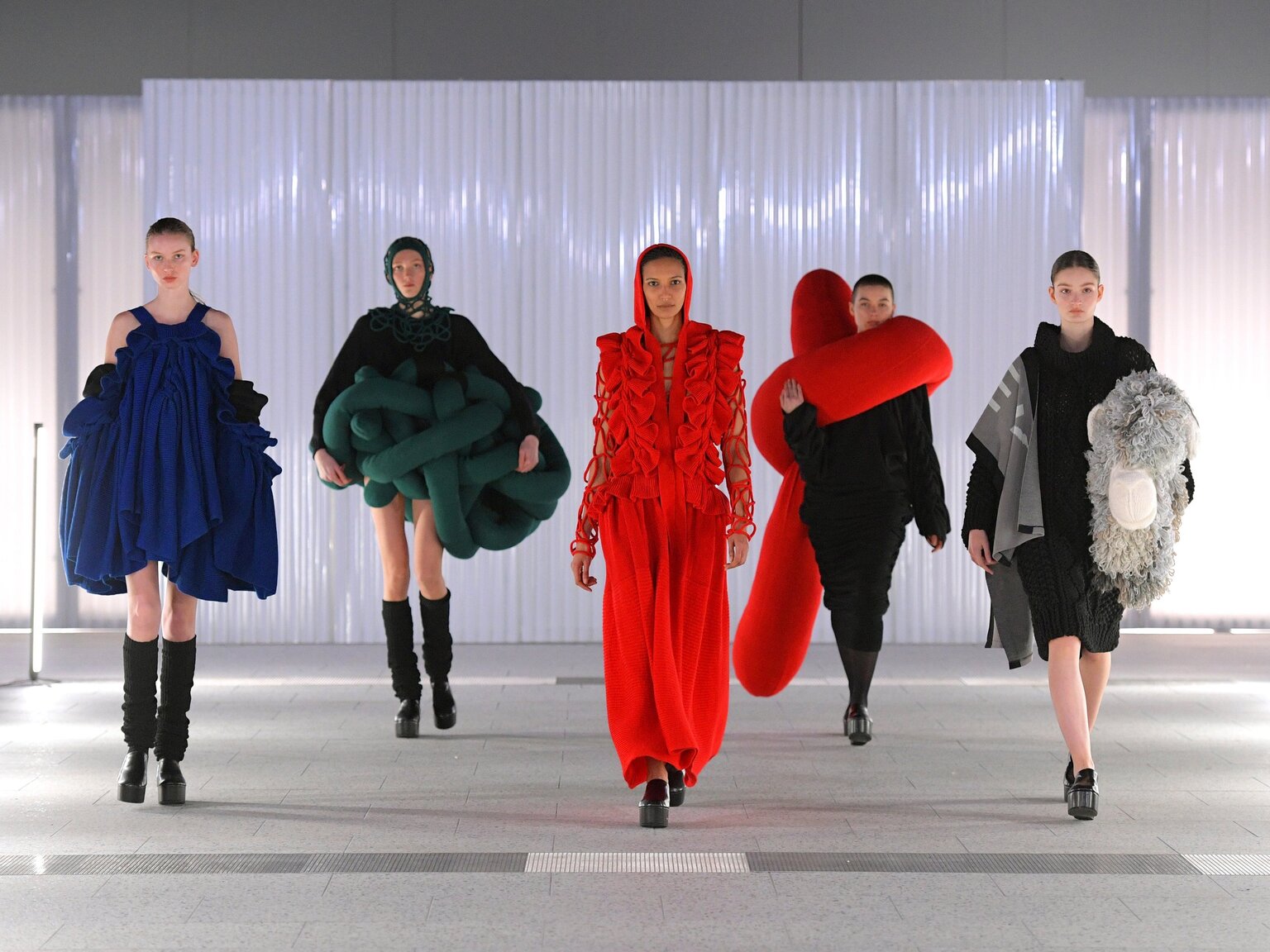 Rintaro Iino won the Internship Award at Designers' Nest 2022 with his Masters' graduate collection "Black Sheep". Photo: James Cochrane