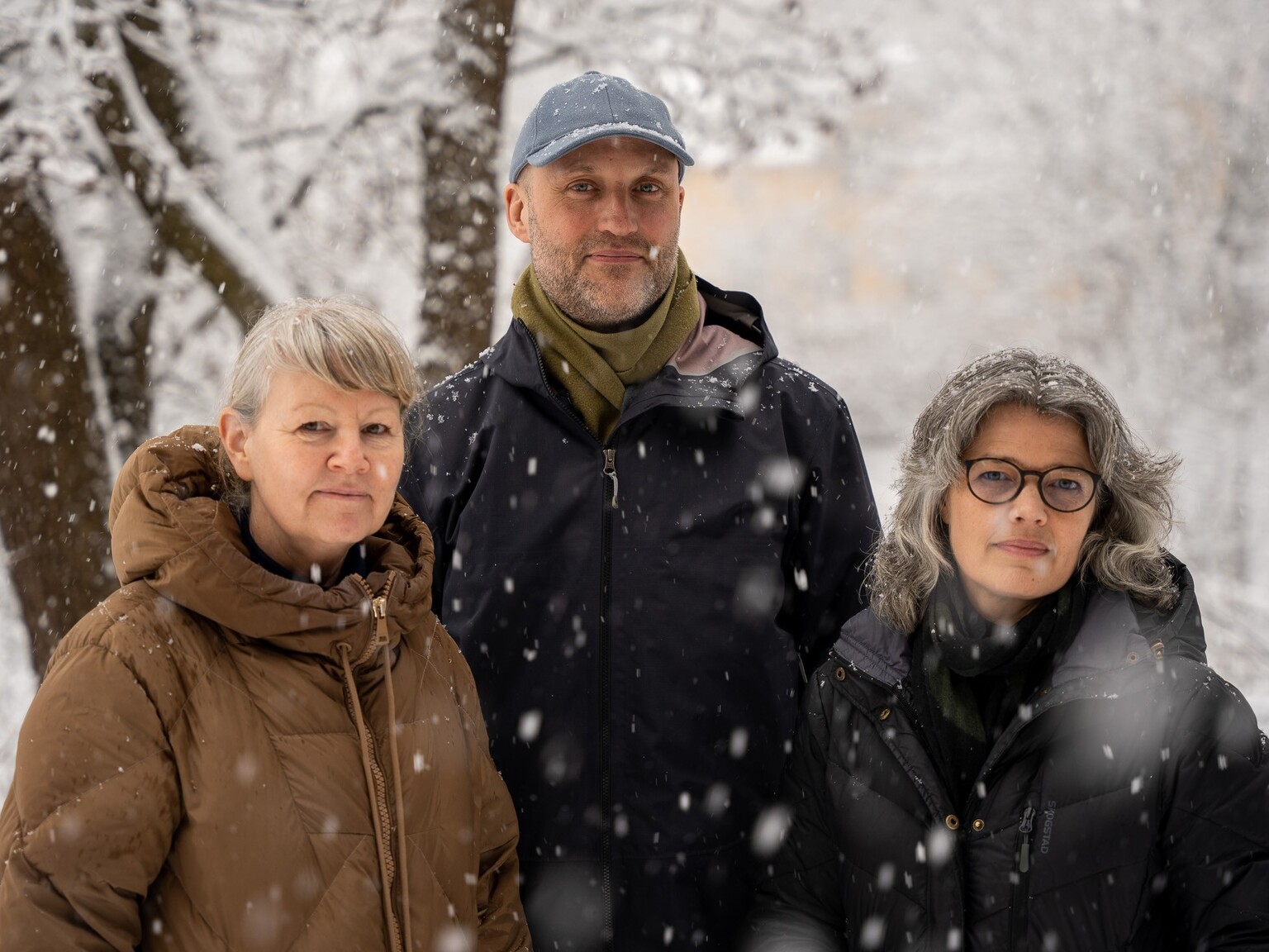 Irene Alma Lønne (AHO), Markus Degerman (KHiO) og Astrid Kvalbein (NMH). Foto: KHiO