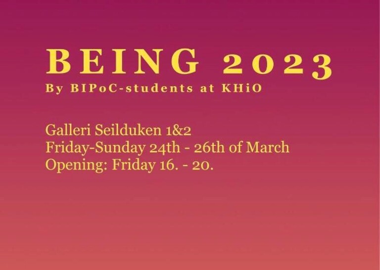 BEING 2023 – By BIPoC students at KHiO