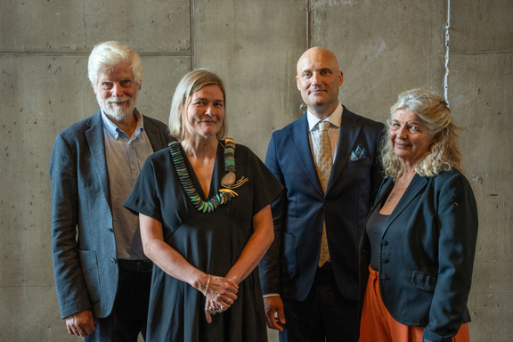 Fire KHiO rektorer (frå venstre): Peter Butenschøn, Marianne Skjulhaug, Markus Degerman og Cecilie Broch Knudsen