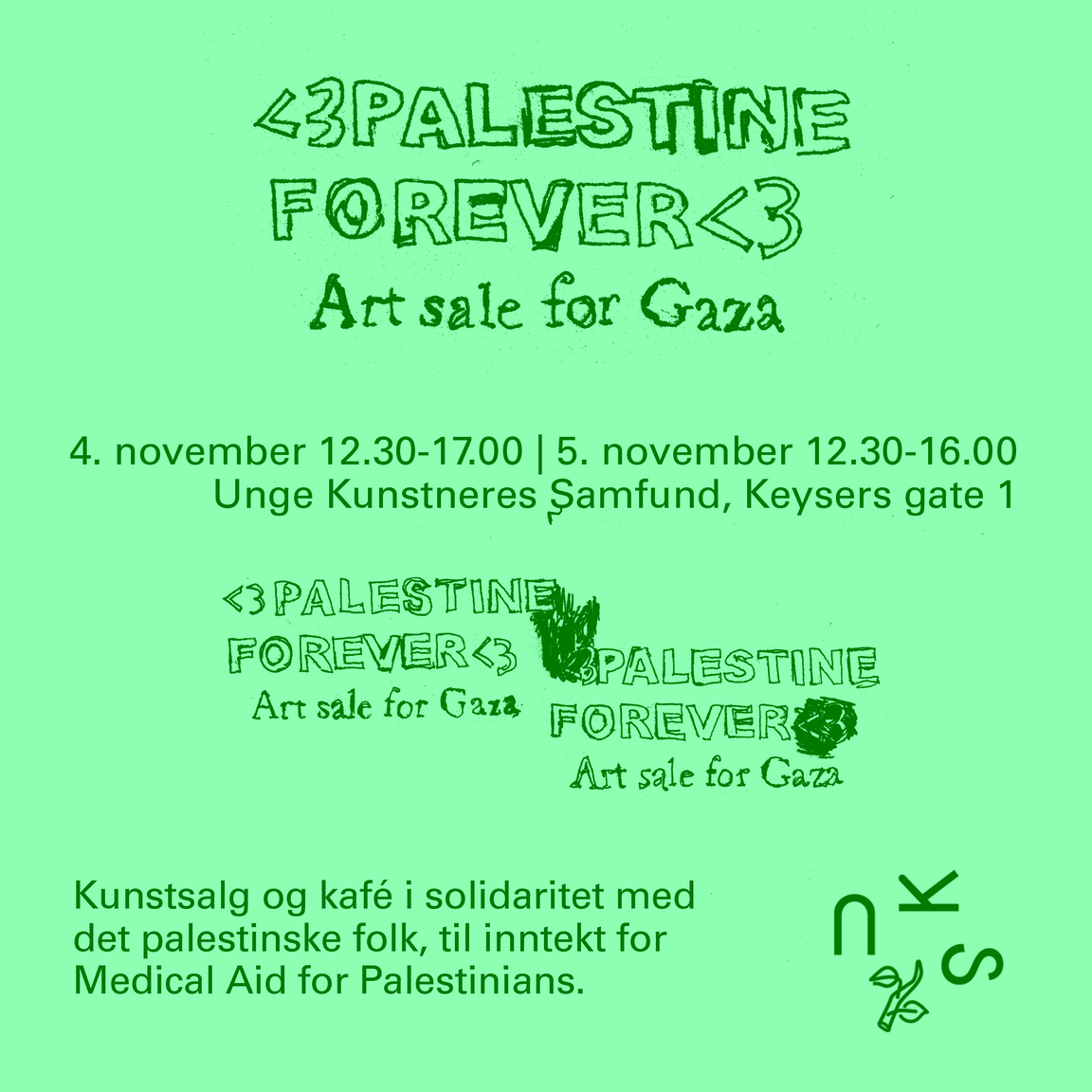 <3Palestine forever<3 Art sale for Gaza