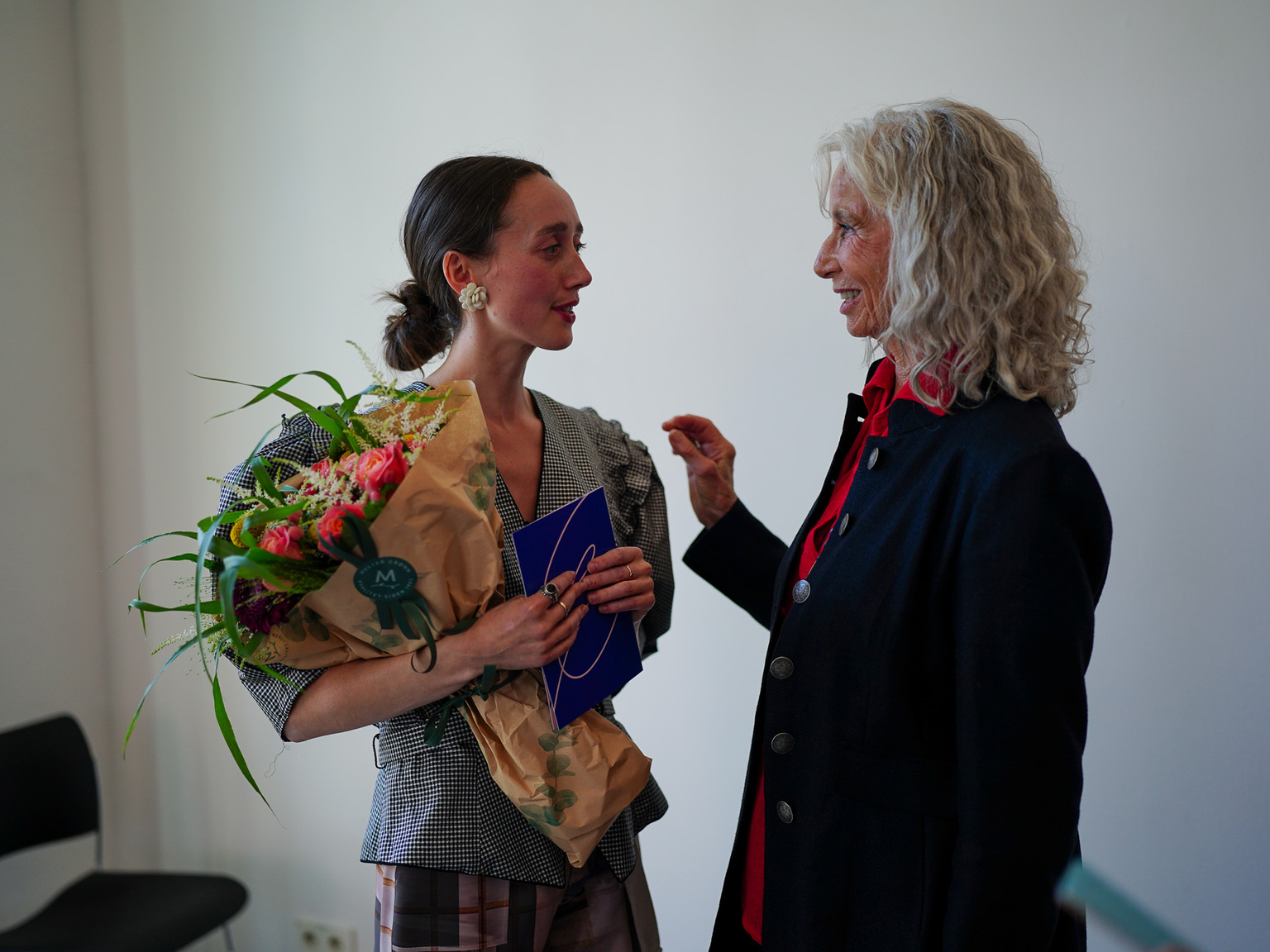 Antonia Harke mottok stipend på 250 000 kr fra Edle Mustad stiftelse. Foto: Mina Wang-Andersen / KHiO Antonia Harke mottok stipend på 250 000 kr fra Edle Mustad stiftelse. Foto: Mina Wang-Andersen / KHiO
