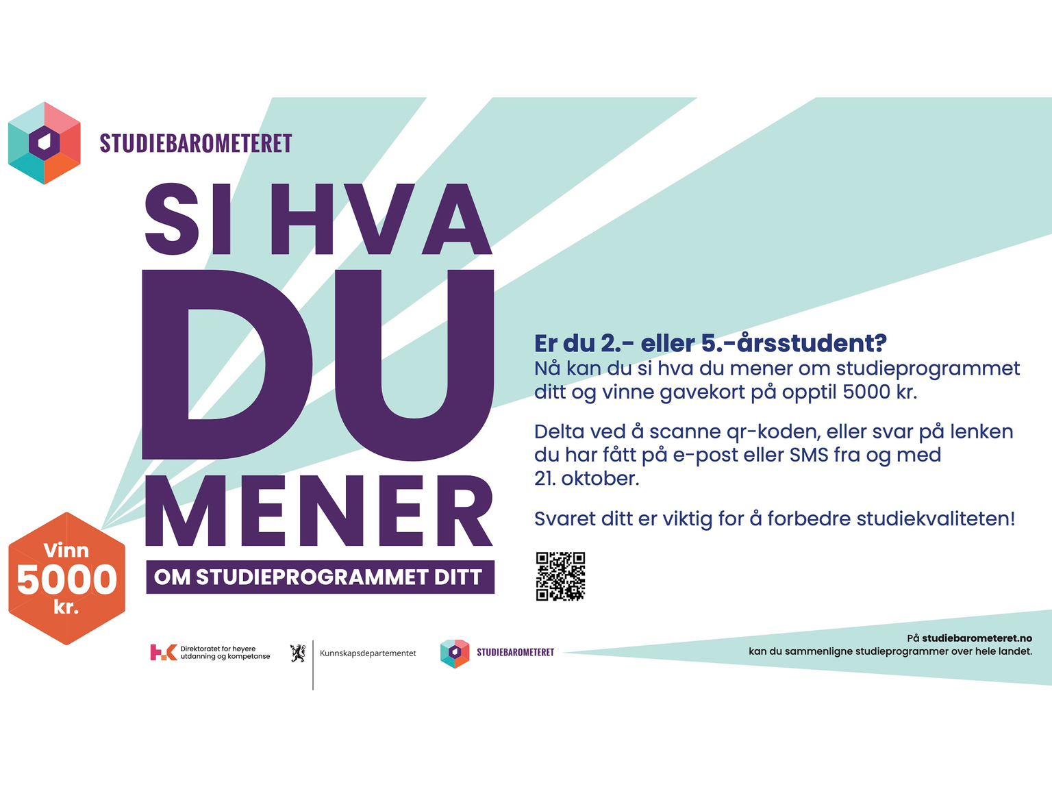 Husk å svare på Studiebarometeret 2025! Husk å svare på Studiebarometeret 2025!