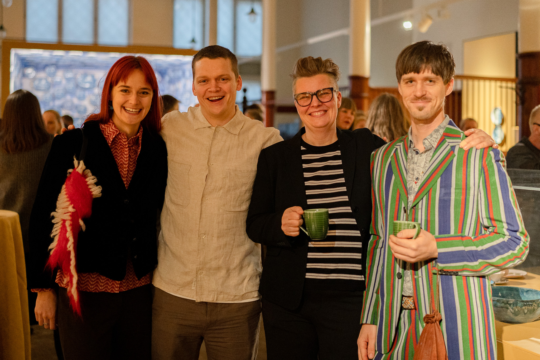 Fra venstre: Anja Andrea Hallek, Jens Thygesen, Helen Skuterud og Marius Engan Johansen. Foto: Mina Wang-Andersen /KHiO