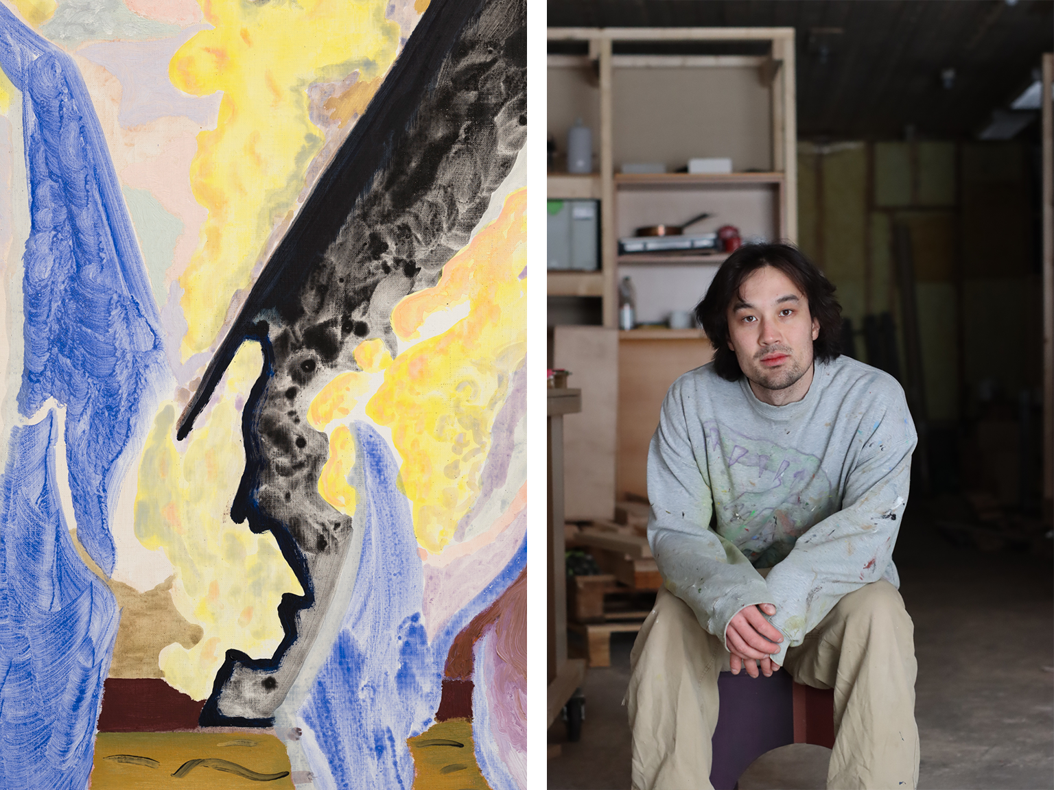 Fr. v.: Gravel flowers, 2024, detalj. Portrett Kim Anderas Roland Berger. Bilder hentet fra artipelag.se