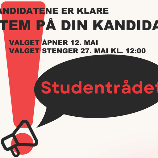 Stem på din kandidat til Studentrådet 2026/2027